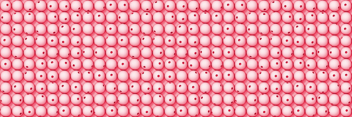 seamless background made of pink spheres with opening in different directions