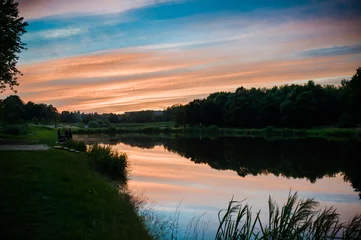 Foto op Canvas sunset on the lake © alipko
