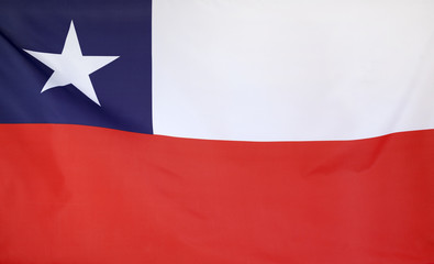  Chile Flag real fabric seamless close up