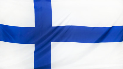 Finland Flag real fabric seamless close up