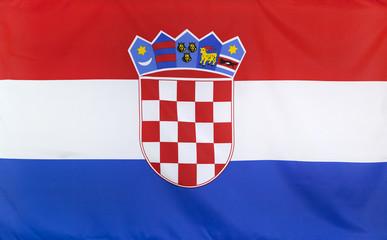  Croatia Flag real fabric seamless close up