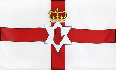  Northern Ireland Flag real fabric seamless close up