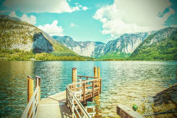 Anlegestelle für Boote am See