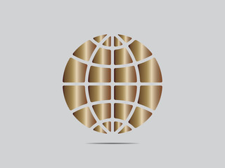 Globe vector with 3d effect