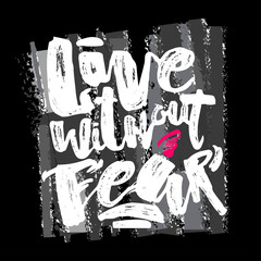 Lettering Live Without Fear poster