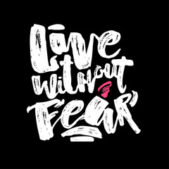 Lettering Live Without Fear poster