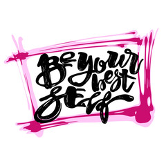Be yourself graffiti hand lettering