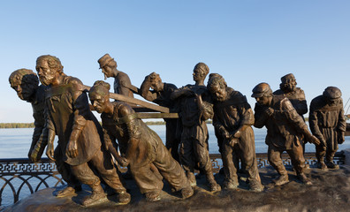 The sculptural composition 