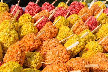 Multicolored Rice Snacks