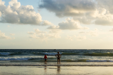 Seascape with some people