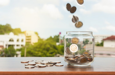 Saving money account banking for finance
