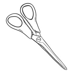 Vector Single Sketch Scissors