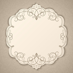 Vintage calligraphy frame