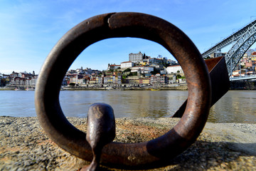 Views of Oporto old town from Gaia