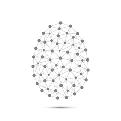 Connection structure. Egg Icon. Vector illustration for your design