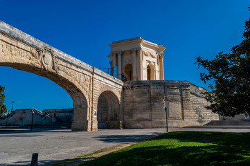 Fototapeta na wymiar Montpellier, Hérault, France.acqueduc,arceaux,
