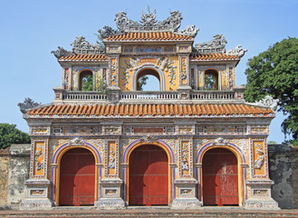 Fototapeta na wymiar Structures of Hue Citadel Complex