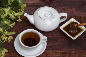 Tea from the flowers of linden