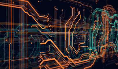 Technology background/Technology background of the abstract computer motherboard, can be used in the description of technological processes, science. Can be used as digital dynamic wallpaper.