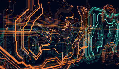 Technology background/Technology background of the abstract computer motherboard, can be used in the description of technological processes, science. Can be used as digital dynamic wallpaper.