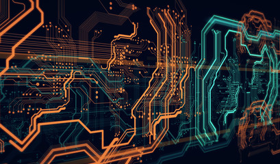 Technology background/Technology background of the abstract computer motherboard, can be used in the description of technological processes, science. Can be used as digital dynamic wallpaper.