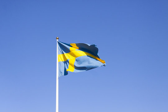 Blau gelbe Schwedische Fahne