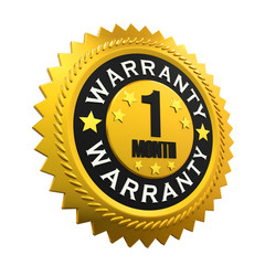 1 Month Warranty Sign. 3D rendering