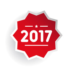 New 2017 year label