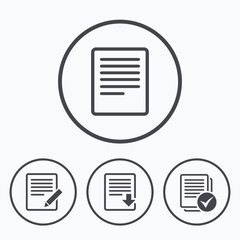 Document icons. Download file and checkbox.