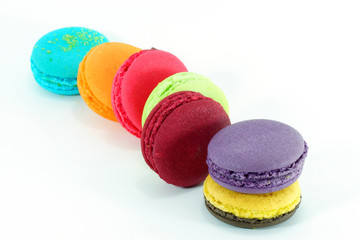 traditional french colorful macarons