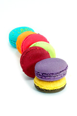 traditional french colorful macarons