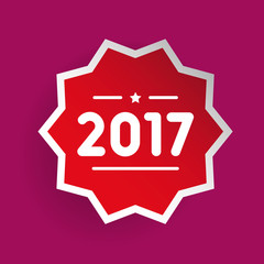 New 2017 year label