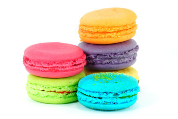 traditional french colorful macarons