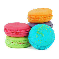 traditional french colorful macarons