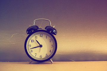 vintage alarm clock in vintage color