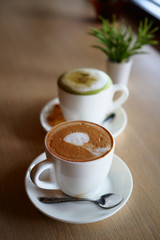cup of coffee in coffee shop