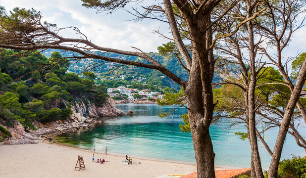 Aiguablava beach and bay. Begur, Costa Brava, Spain