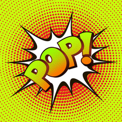 Pop art on a background of halftone