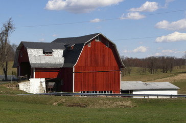 Quintessential red barn rural Maryland
