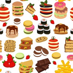 Meal Tower Seamless Pattern