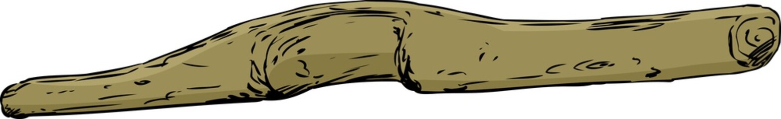 Carved wooden yoke over white