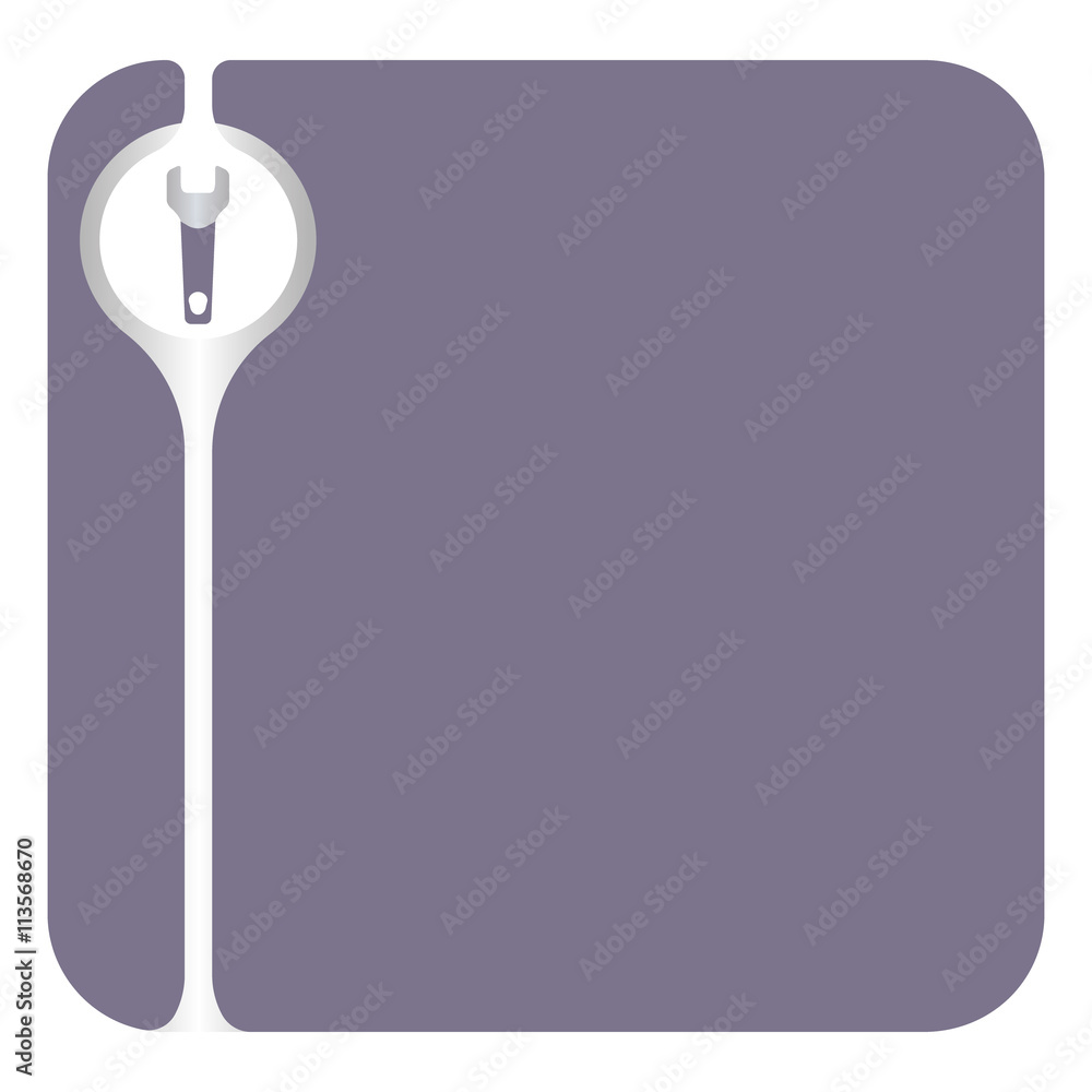 Poster colored text box for your text and spanner