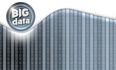 Obraz premium Vector abstract background with the words big data and vertical