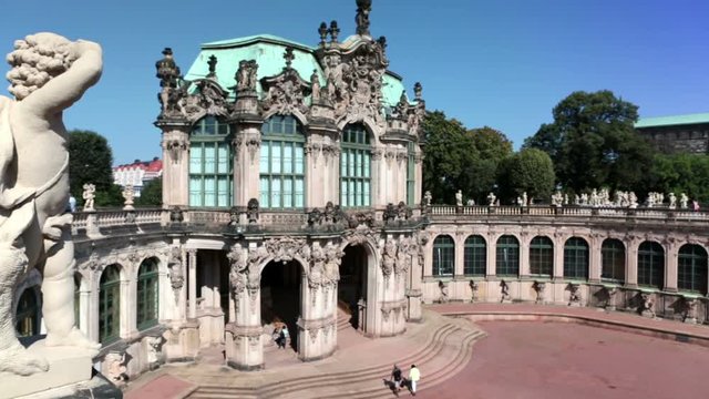 Zwinger palace, XVIII century - famous historic building in Dresden