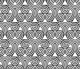 Black and white overlapping hearts