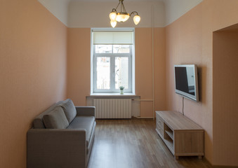 Living room in private apartments. Interior.
