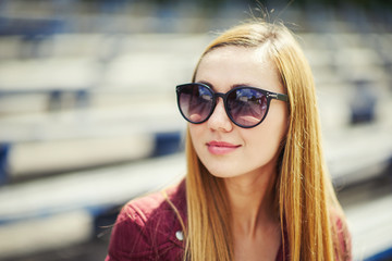 beautiful girl with sunglasses