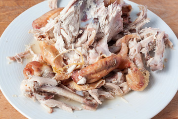 Roast chicken carcass