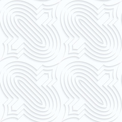 Quilling white paper bulbs with offset