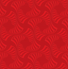 Red wavy striped squares